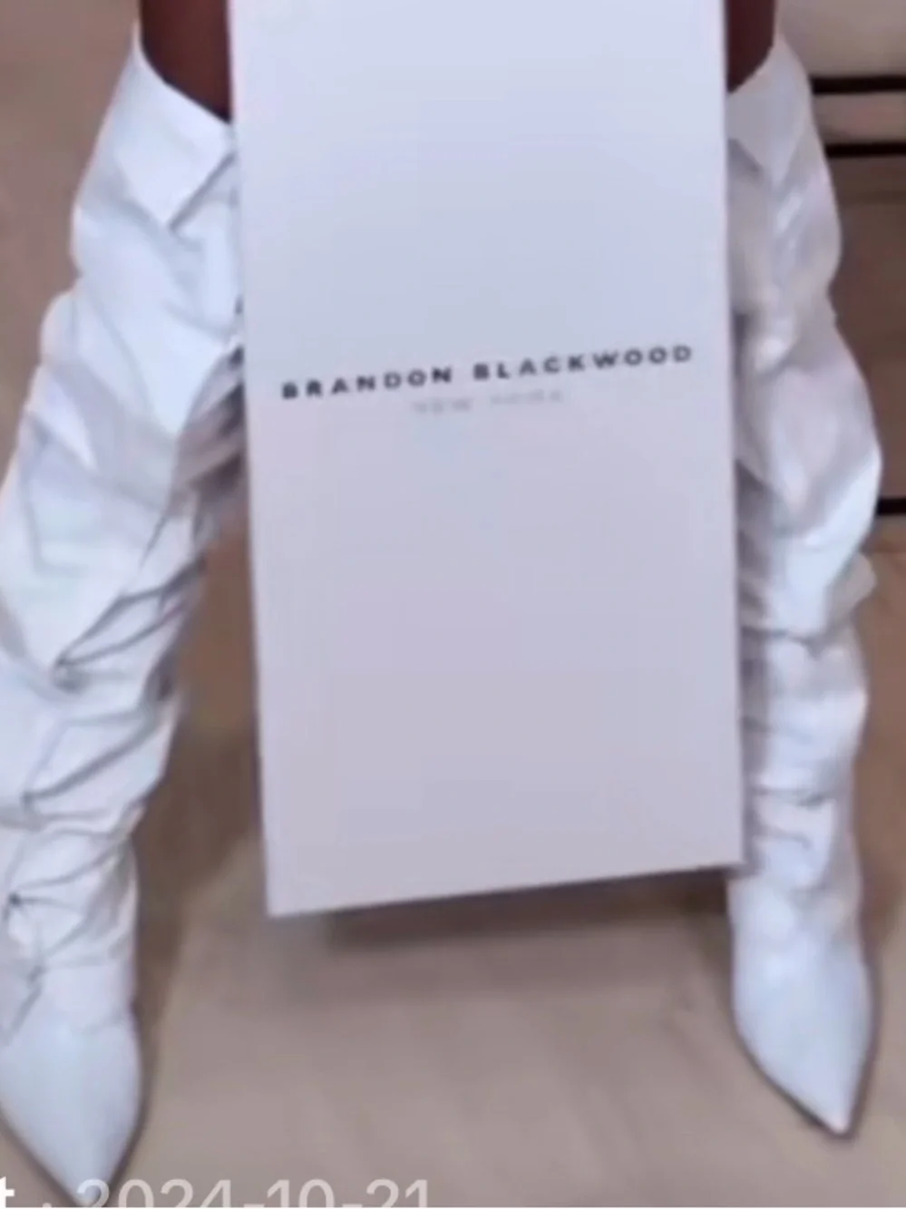 NEW Brandon Blackwood Shirt Boots White Women’s 7.5 Super Rare NIB Unworn